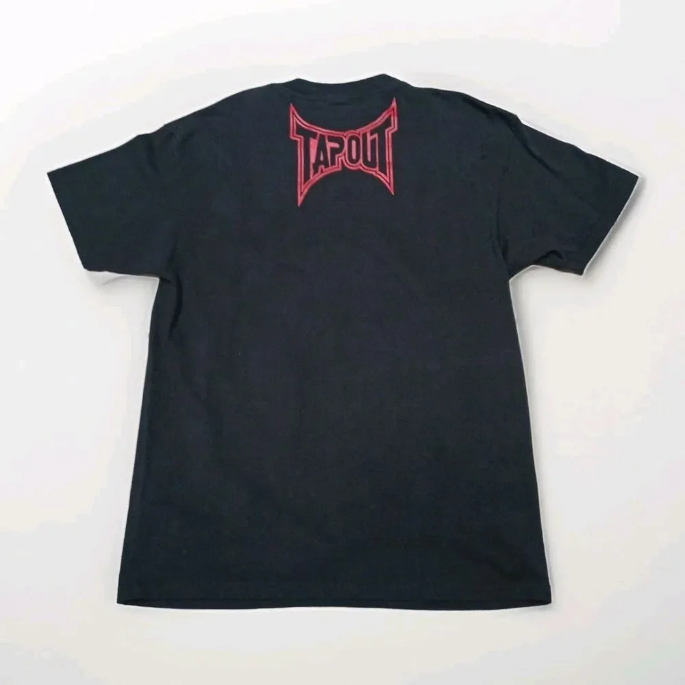 UFC Tapout T Shirt Mens Sz L Black Believe Discipline Respect Grudge Emo Graphic